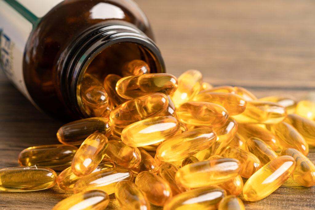 Fish oil supplement supporting muscle recovery