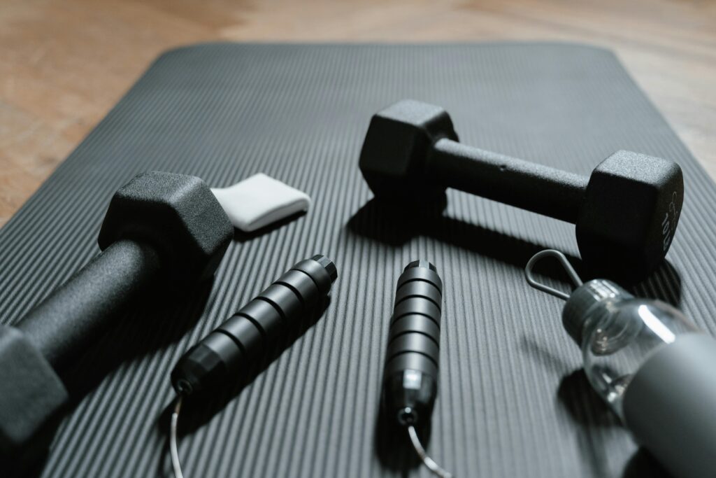 picture of basic equipment in a home gym